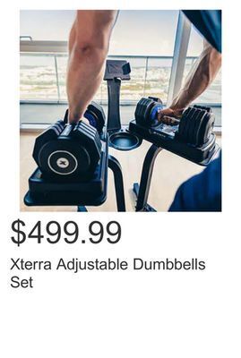 Costco Xterra adjustable dumbbells set offer