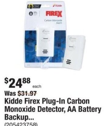 The Home Depot Kidde Firex Plug-In Carbon Monoxide Detector, AA Battery Backup... offer