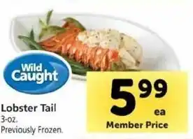 Safeway Lobster Tail 3 oz offer