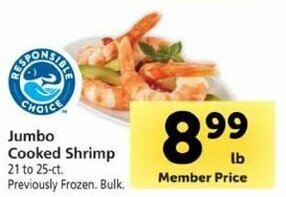 Safeway Jumbo Cooked Shrimp offer