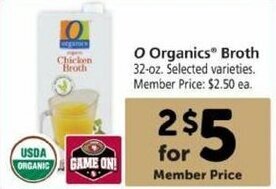 Safeway O Organics Broth offer
