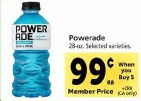 Safeway Powerade 28 oz offer