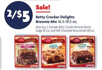 Family Dollar Betty crocker delights brownie mix offer