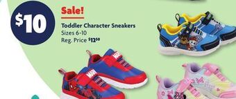 Family Dollar Toddler character sneakers offer