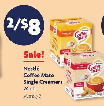 Family Dollar Nestlé coffee mate single creamers offer