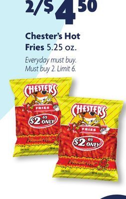 Family Dollar Chester's hot fries offer