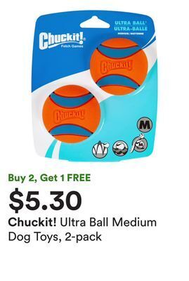 Petco Ultra ball medium dog toys, 2-pack offer