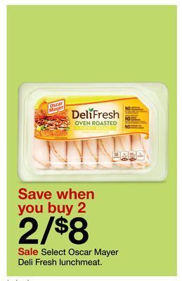 Target Select oscar mayer deli fresh lunchmeat offer