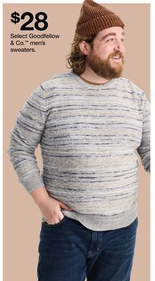 Target Select goodfellow & co. men's sweaters offer