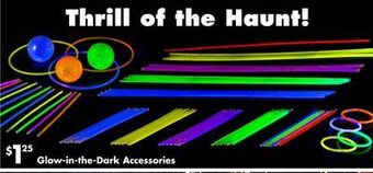 Dollar Tree Glow-in-the-dark accessories offer