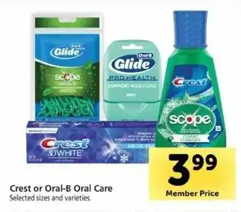 Safeway Crest Or Oral-B Oral Care offer