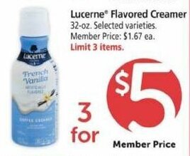 Safeway Lucerne Flavored Creamer offer