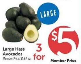 Safeway Large Hass Avocados offer