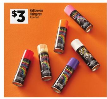 Dollar General Halloween hairspray offer