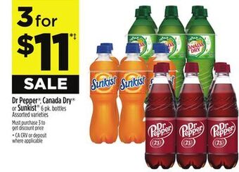Dollar General Dr pepper , canada dry or sunkist offer