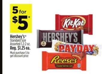 Dollar General Hershey's standard size offer