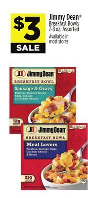Dollar General Jimmy dean breakfast bowls offer
