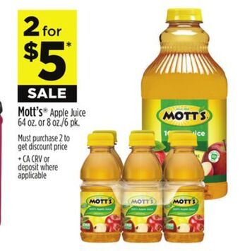 Dollar General Mott's apple juice offer