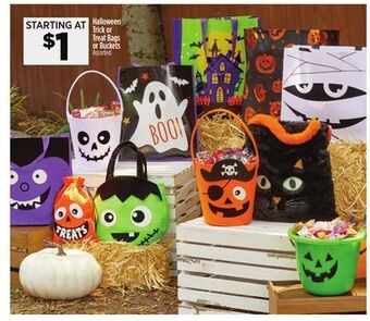 Dollar General Halloween trick or treat bags or buckets offer