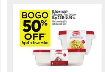 Dollar General Rubbermaid takealongs food storage offer