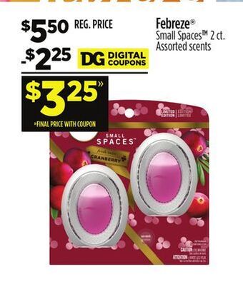 Dollar General Febreze small spaces offer