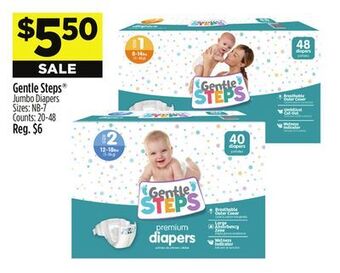 Dollar General Gentle steps jumbo diapers offer