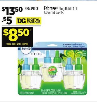 Dollar General Febreze plug refill offer
