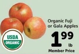 Safeway Organic Fuji Or Gala Apples offer