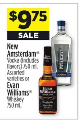Dollar General New amsterdam vodka ml. assorted varieties offer