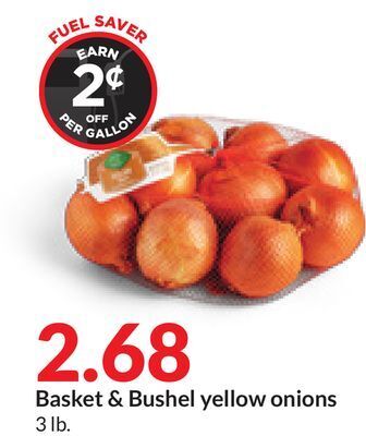 Hy-Vee Basket & bushel yellow onions offer