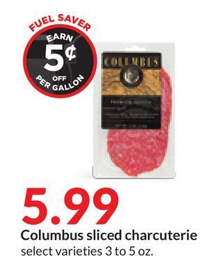 Hy-Vee Columbus sliced charcuterie offer