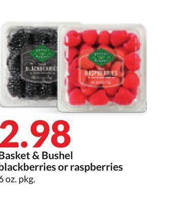 Hy-Vee Basket & bushel blackberries or raspberries offer