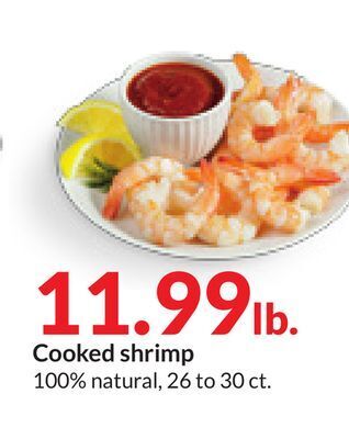 Hy-Vee Cooked shrimp offer