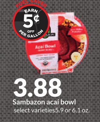 Hy-Vee Sambazon acaí bowl offer