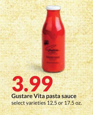 Hy-Vee Gustare vita pasta sauce offer