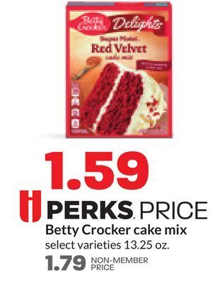 Hy-Vee Betty crocker cake mix offer