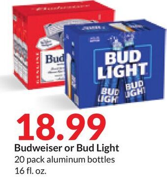 Hy-Vee Budweiser or bud light offer