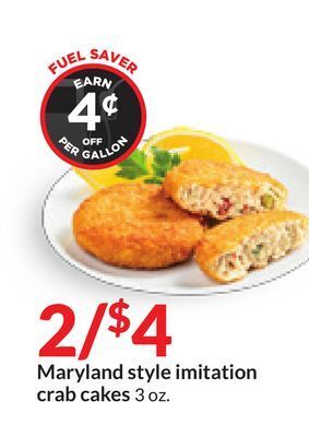 Hy-Vee Maryland style imitation crab cakes offer