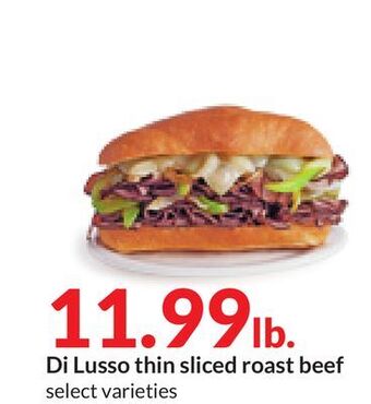 Hy-Vee Di lusso thin sliced roast beef offer