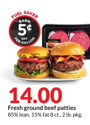 Hy-Vee Fresh ground beef patties offer