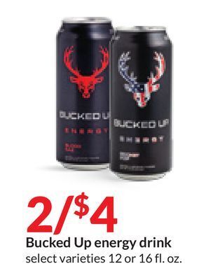 Hy-Vee Bucked up energy drink offer