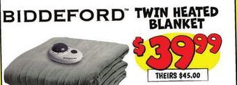 Ollie's Biddeford twin heated blanket offer