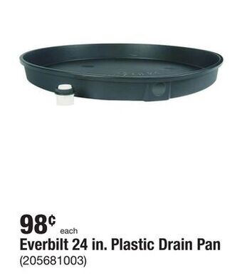 The Home Depot Everbilt 24 in. plastic drain pan offer
