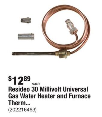 The Home Depot Resideo 30 millivolt universal gas water heater and furnace thermocouple offer