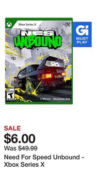 Game Stop Need for speed unbound - xbox series x offer