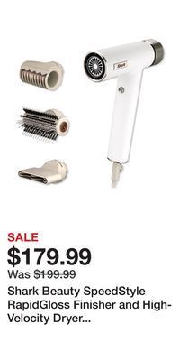 Ulta Beauty Shark beauty speedstyle rapidgloss finisher and high-velocity dryer for straight & wavy hair offer