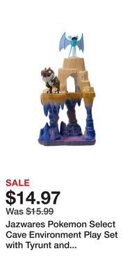 Game Stop Jazwares pokemon select cave environment play set with tyrunt and zubat offer