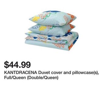 Ikea Kantdracena duvet cover and pillowcase(s), full/queen (double/queen) offer