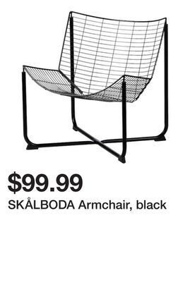 Ikea Skålboda armchair, black offer