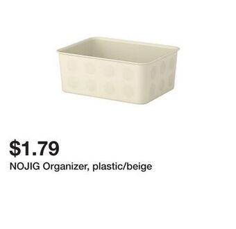 Ikea Nojig organizer, plastic/beige offer